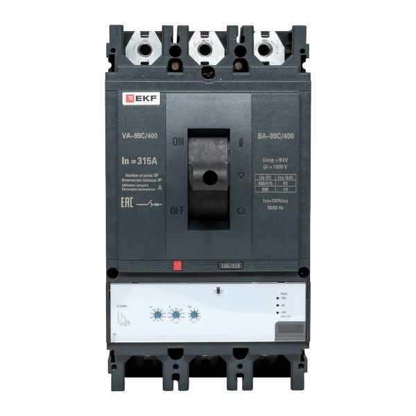 Выключатель автоматический 3п 400/315А 45кА ВА-99C Compact NS PROxima EKF mccb99C-400-315