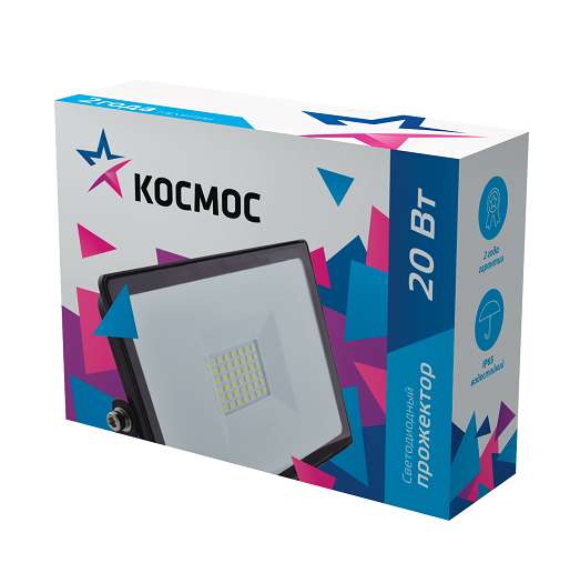 Прожектор 10Вт 800лм 6500К IP65 Космос K_PR5_LED_10
