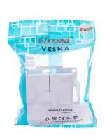 Механизм выключателя 2-кл. СП VESNA бел. LEZARD 742-0288-101