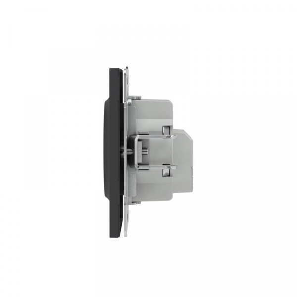 Розетка силовая KANT 2P+E без шторки черн. уголь DKC 7012033