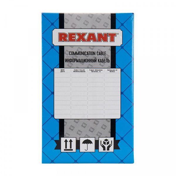 Кабель витая пара U/UTP кат.6 4х2х23AWG нг(А)-HF медь оранж. (305м) (м) Rexant 01-0050