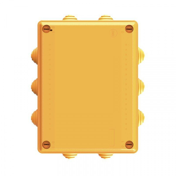 Коробка ответвительная FS 150х110х70мм 4р 450В 32А 10кв.мм нерж. контакт с каб. вводами и клеммн. IP55 пластик. DKC FSK21410